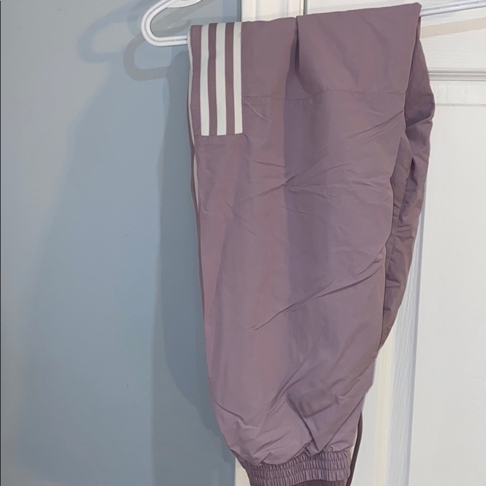Purple adidas pants